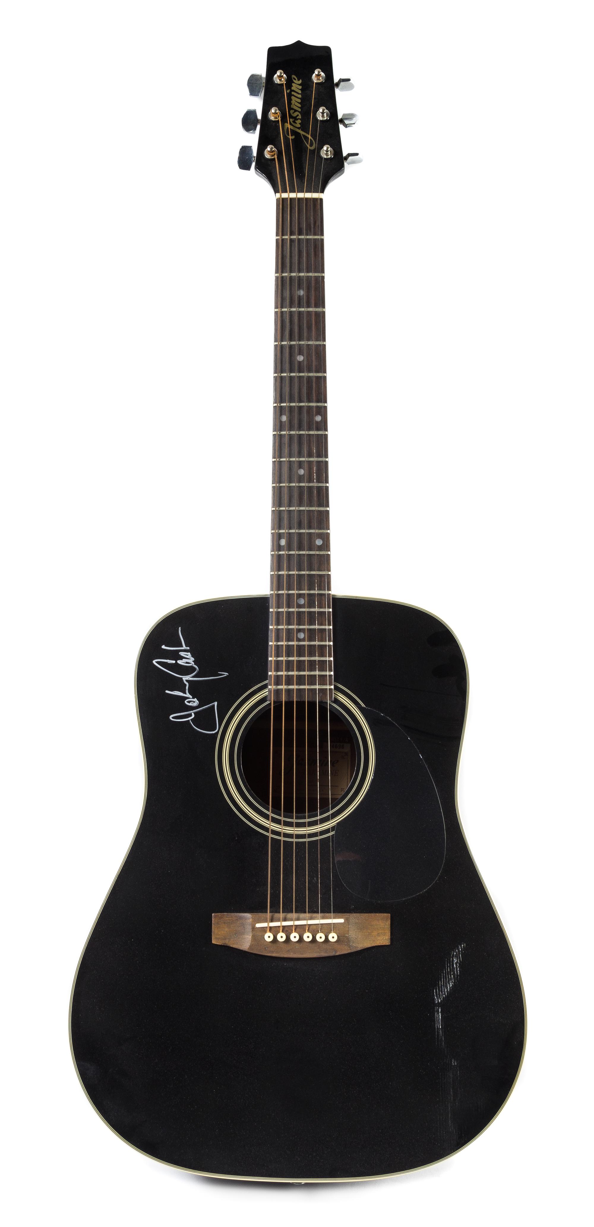 A Johnny Cash Autographed Guitar Length 41 1/2 inches.