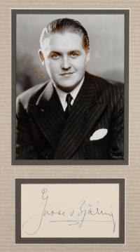 BJÖRLING, Jussi (1911-1960). Signature on card (“Jussi Björling”), n.d.