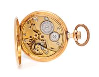 A 14 Karat Rose Gold Open Face Pocket Watch, Audemars Freres,