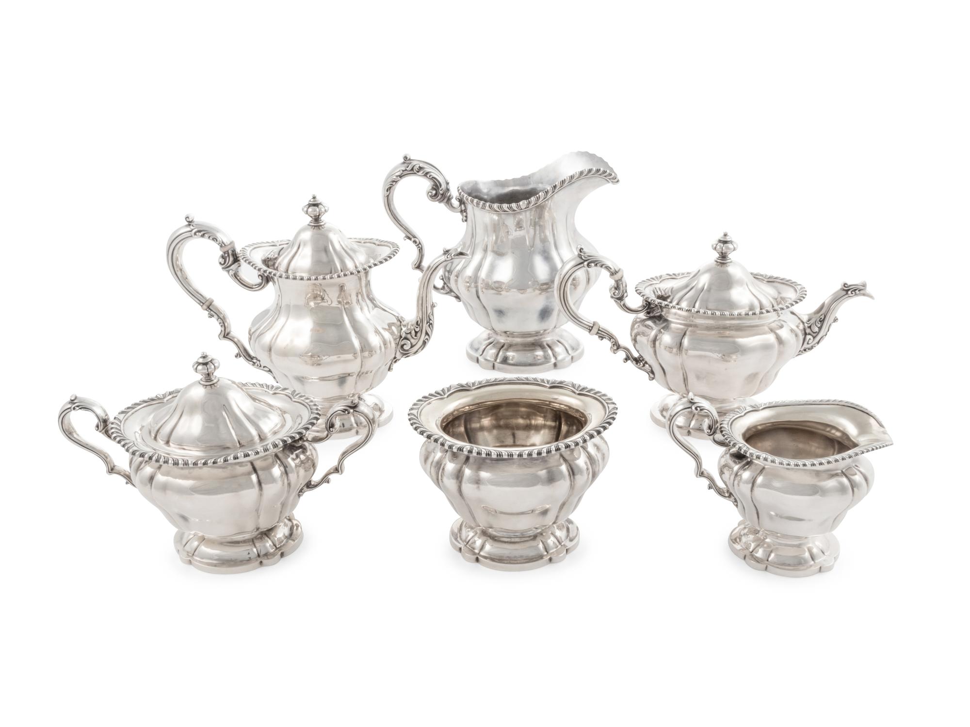 An American Silver Six-Piece Tea and Coffee Service