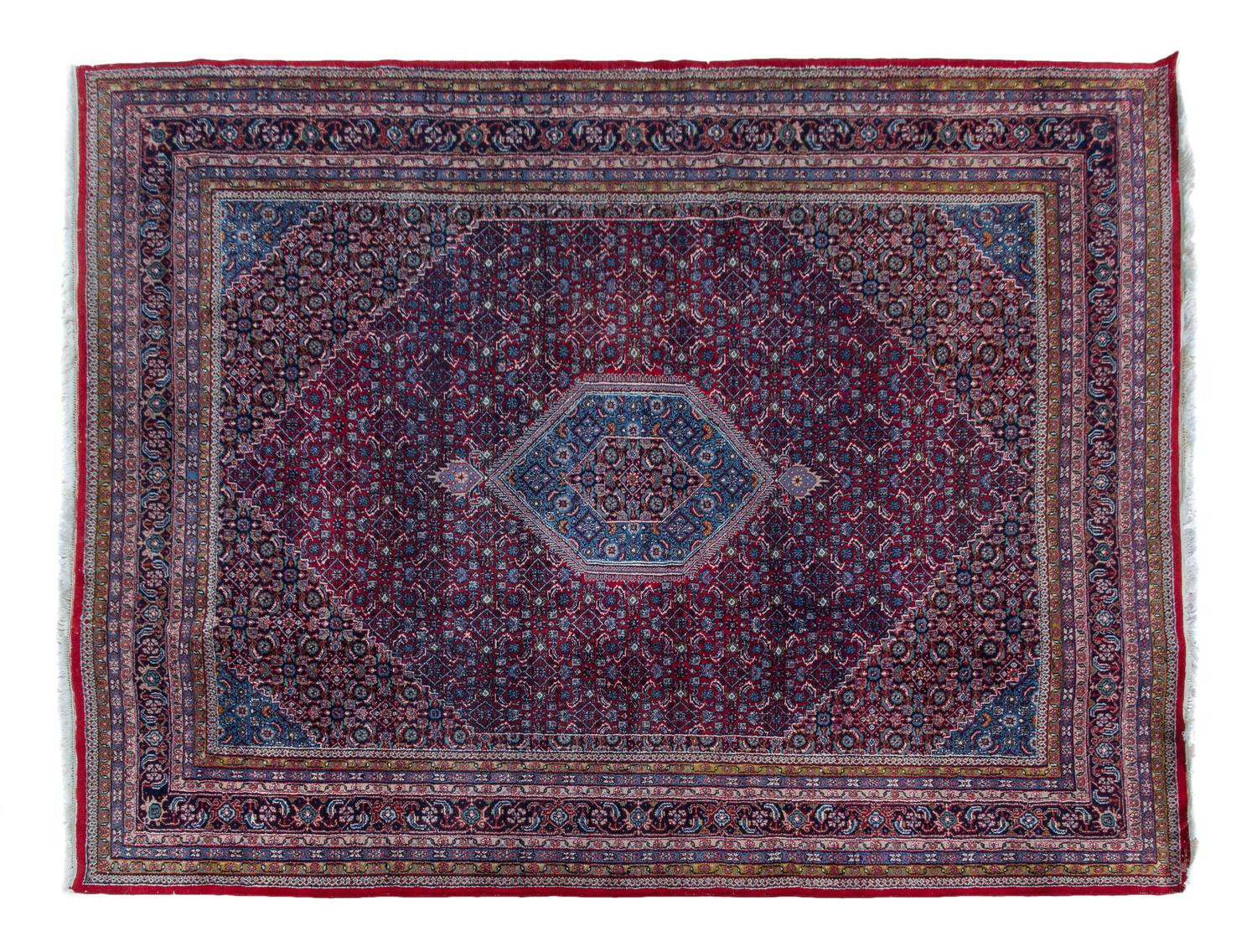 An Indo-Bidjar Wool Rug 11 feet 7 inches x 8 feet 10 inches.