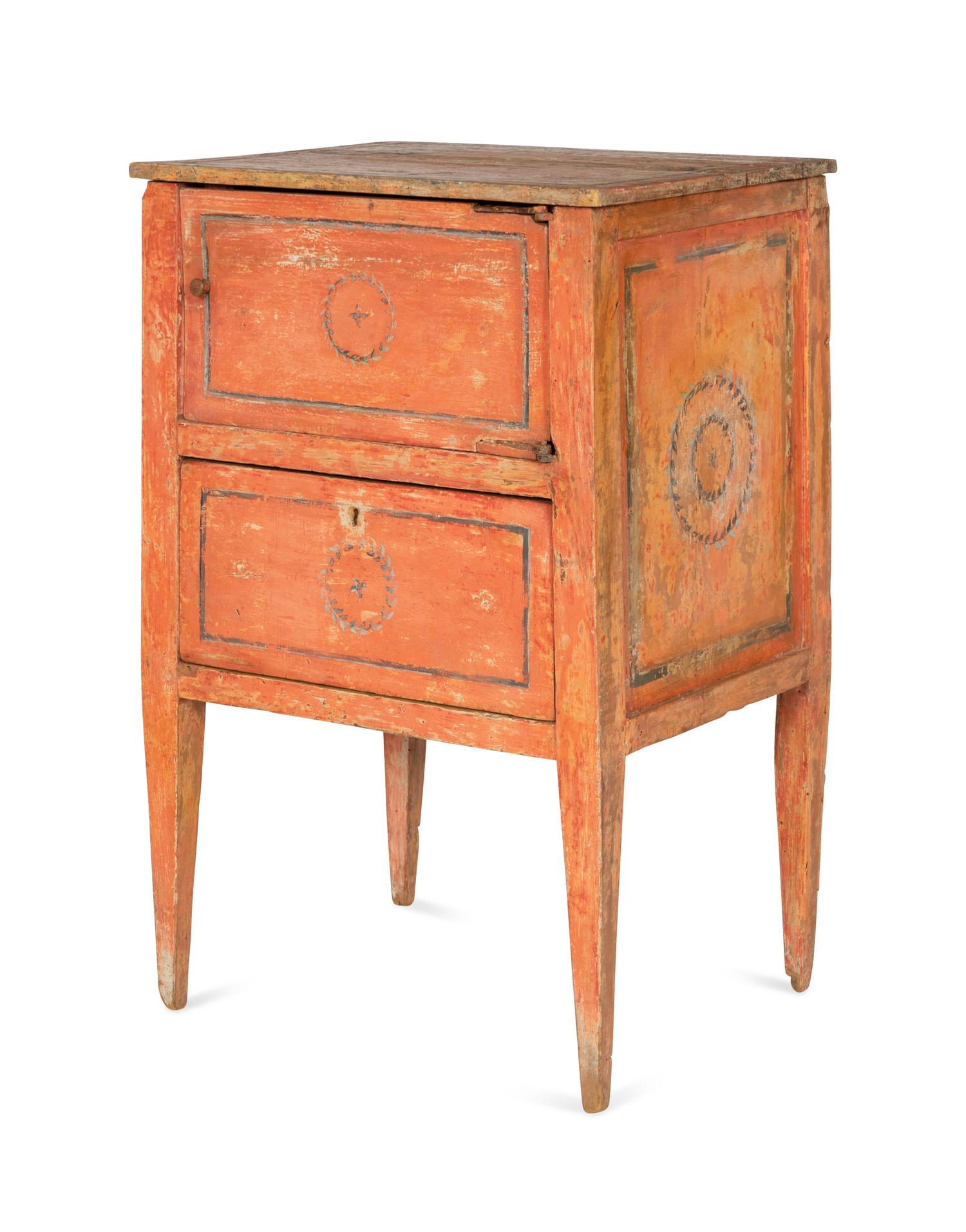 An Italian Neoclassical Painted Commodino