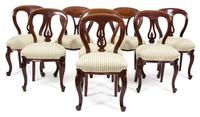 Eight Louis Philippe Style Balloon Back Chairs Height 34 1/2 inches. — 20TH CENTURY
