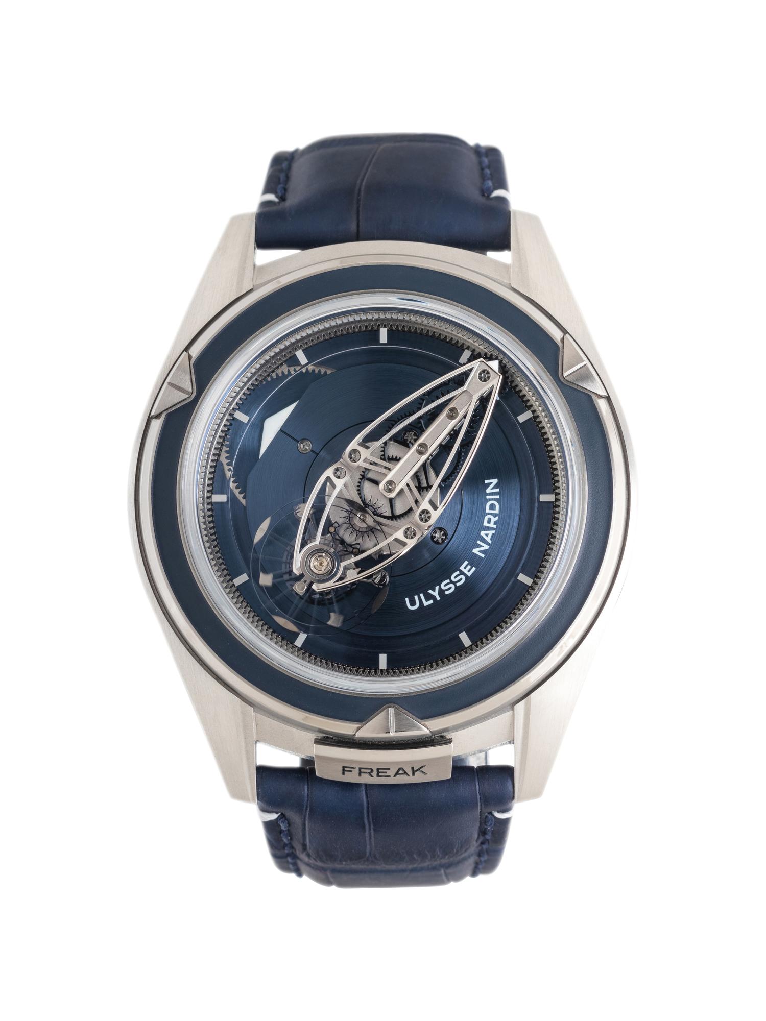 ULYSSE NARDIN, PLATINUM 'FREAK VISION' TOURBILLON WATCH
