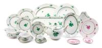 A Herend Porcelain Partial Dinnerware Service, Length of largest platter 19 inches.