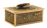 A Continental Singing Bird Box, Width 4 1/8 inches.