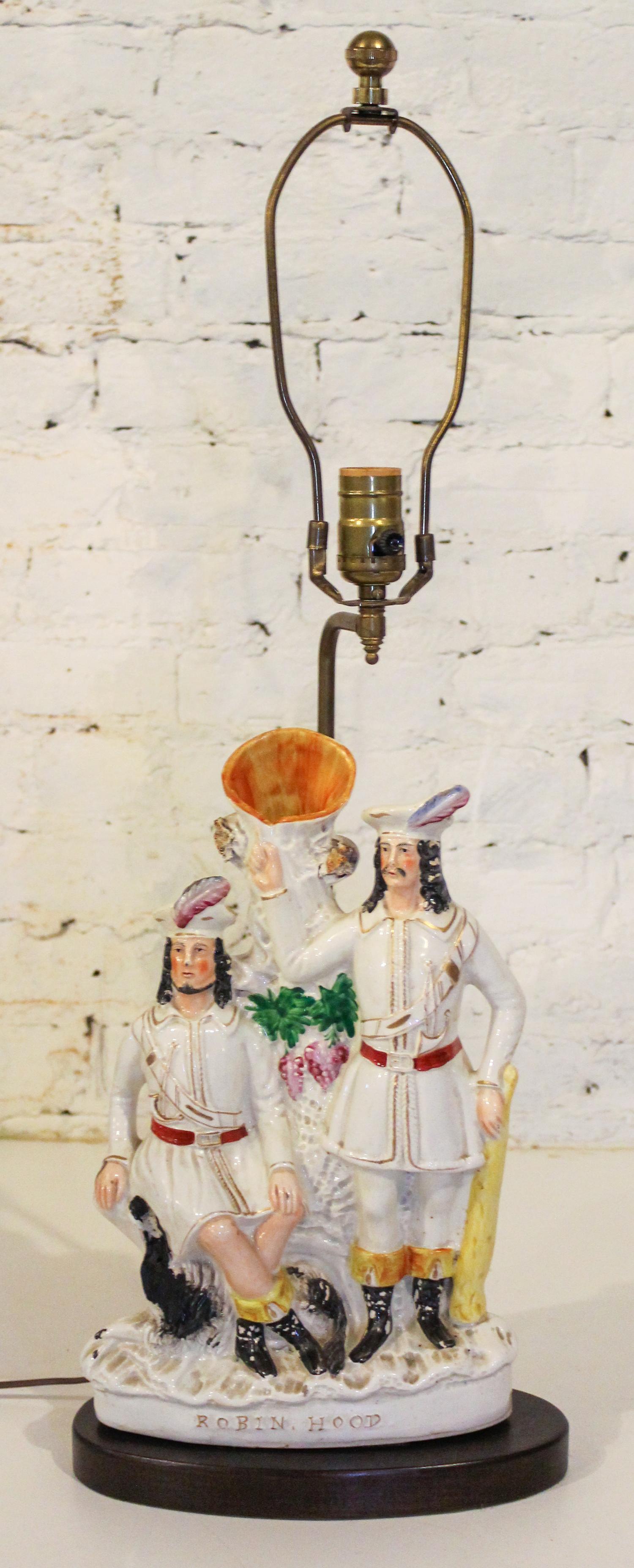 A Staffordshire Porcelain Spill Vase Height 15 inches. — 19TH CENTURY