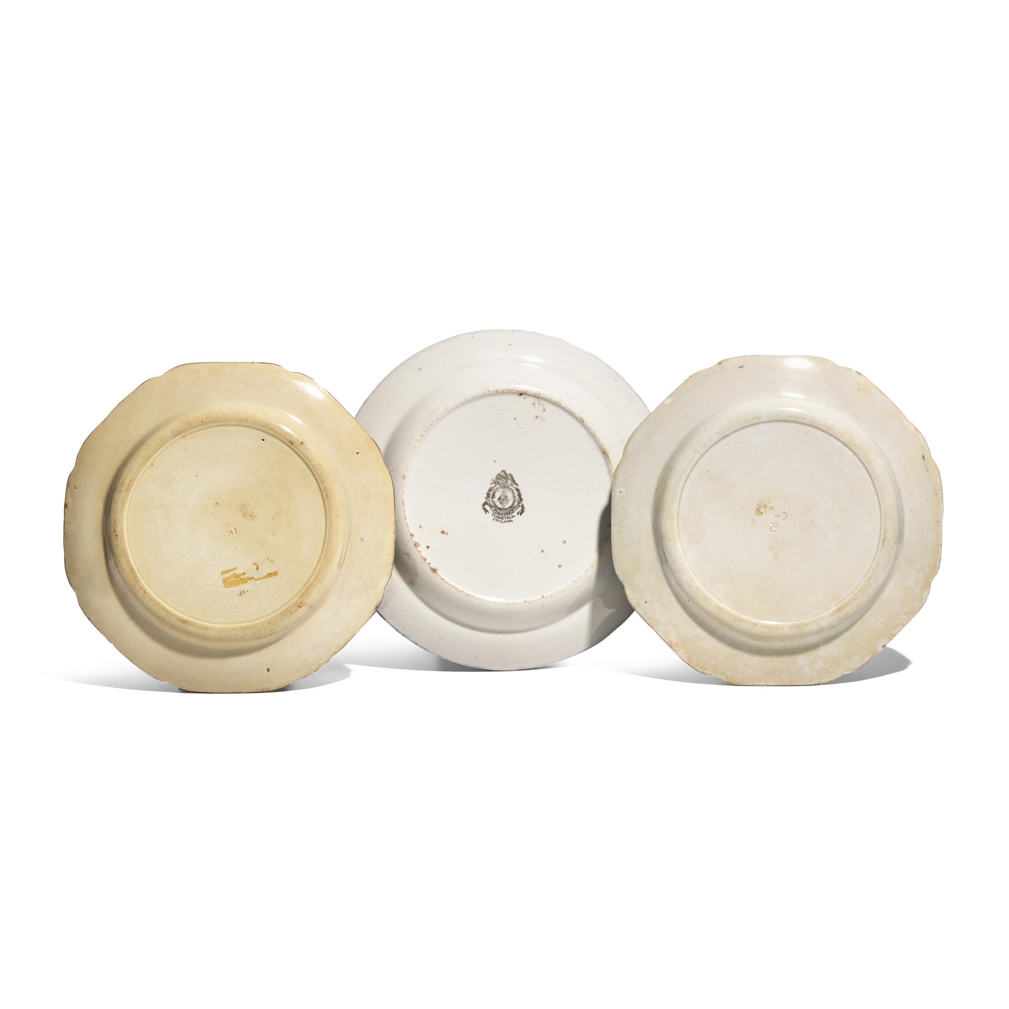 Three Staffordshire Feather Edge Pearlware Dishes