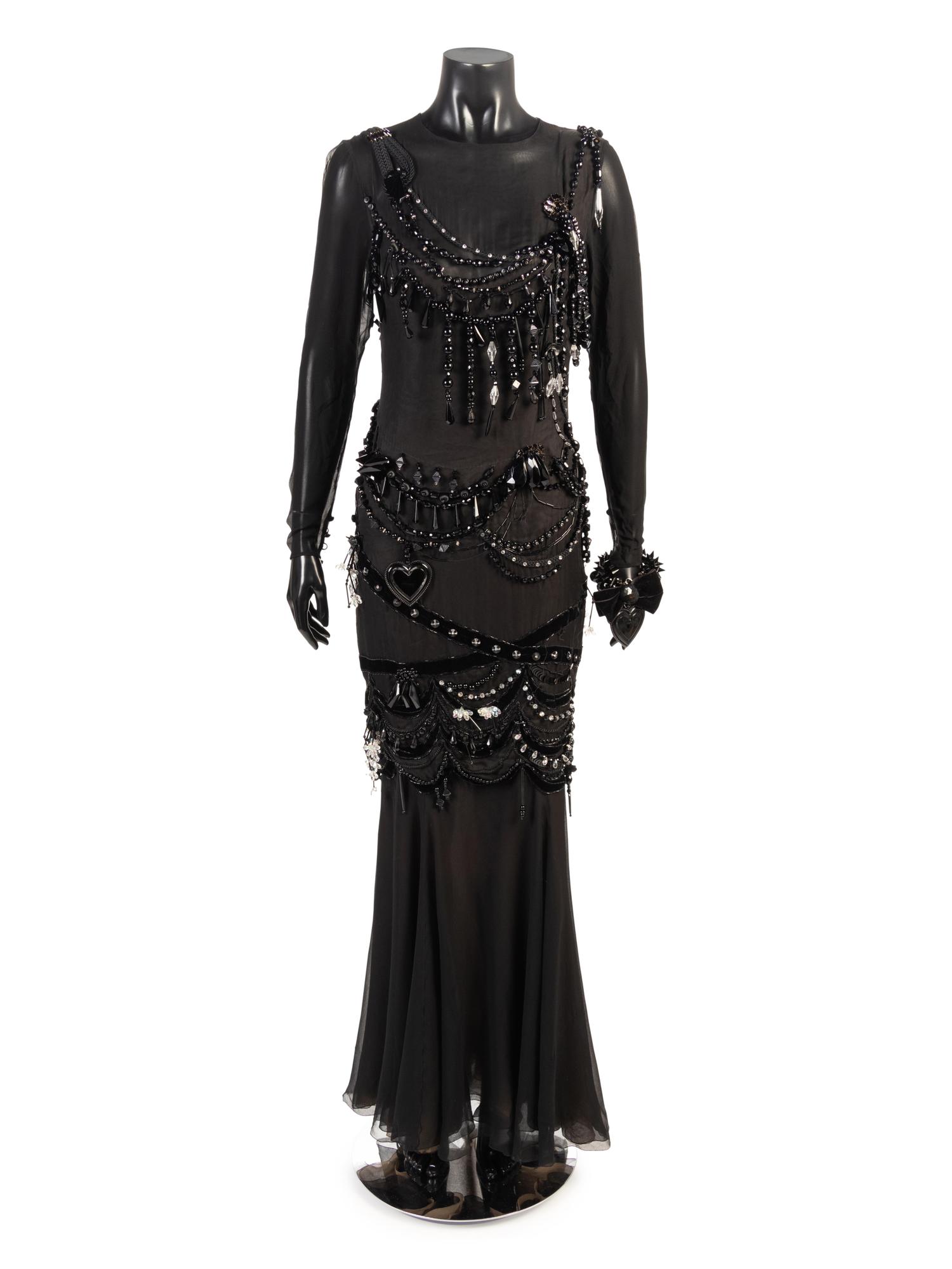 Christian Dior Haute Couture Dress with Matching Bracelet, 1980s