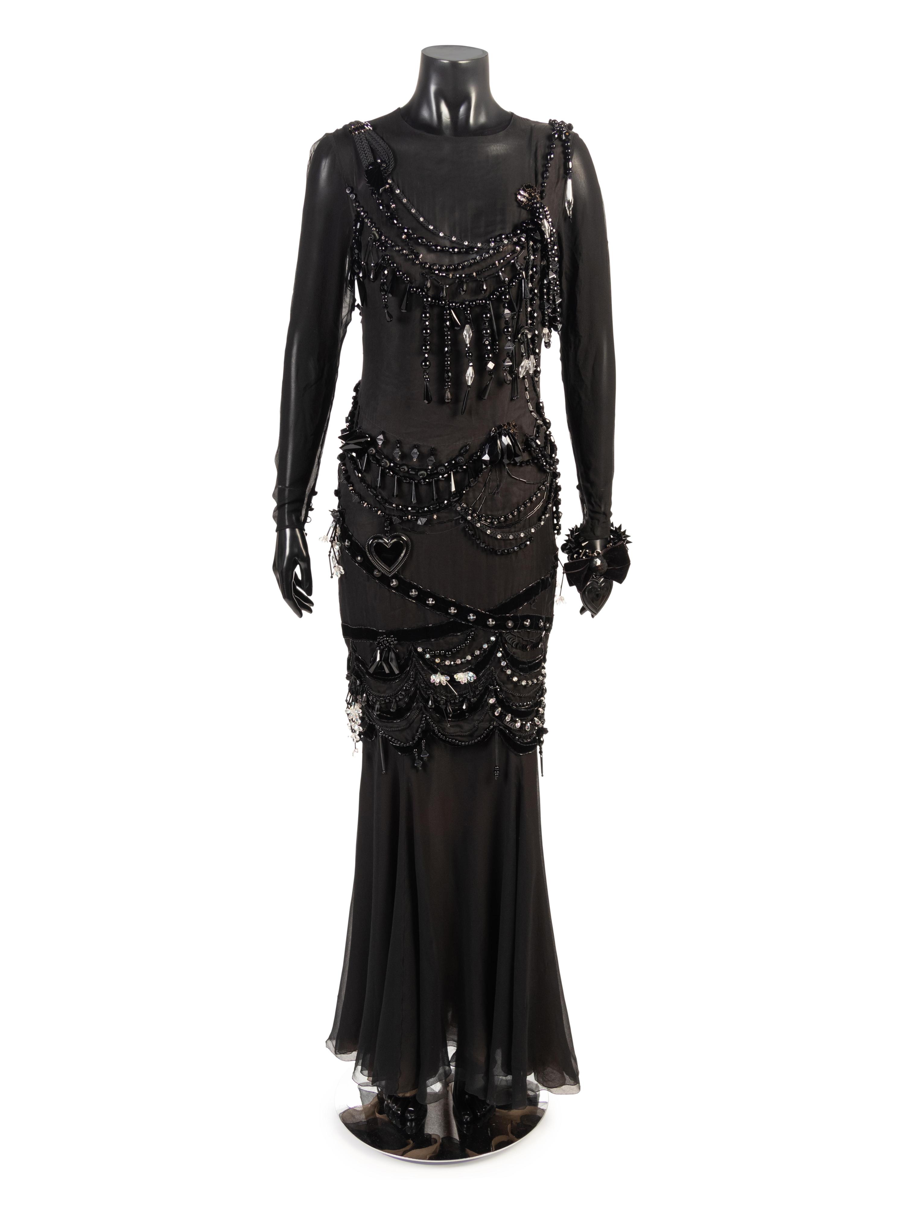 Christian Dior Haute Couture Dress with Matching Bracelet, 1980s