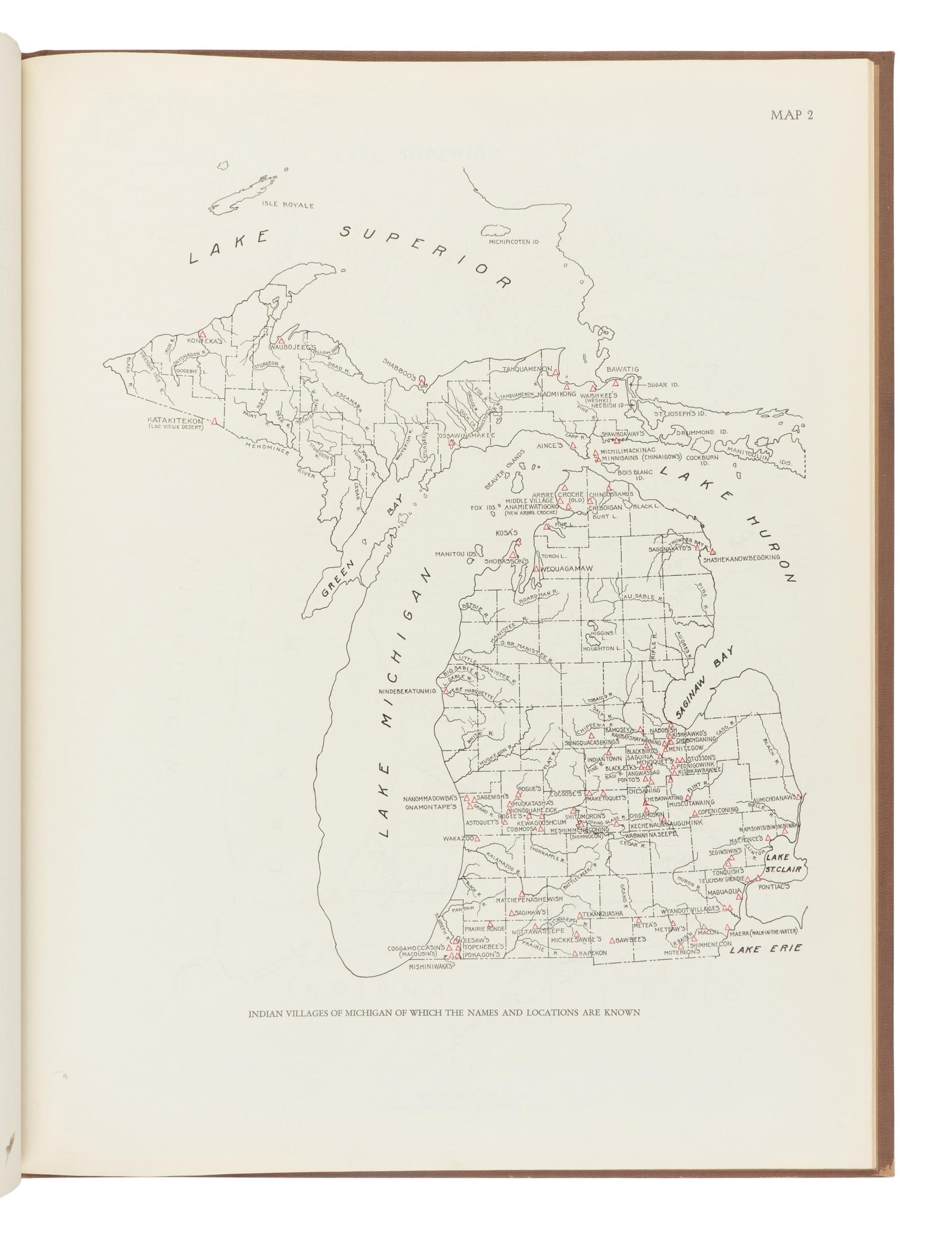 HINSDALE, Wilbert B. (1851-1944). Archaeological Atlas of Michigan . Ann Arbor: University of Michigan Press, 1931.