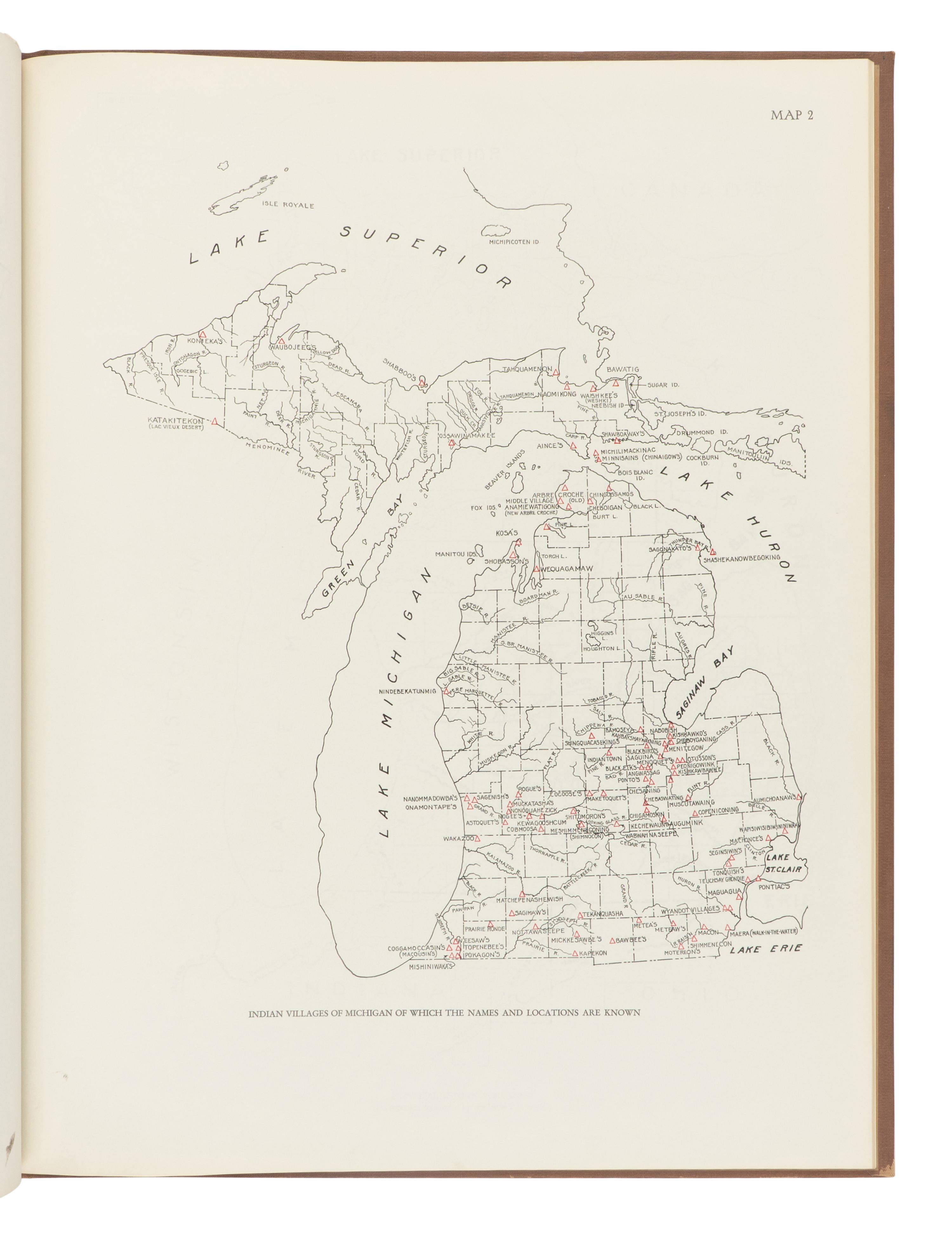 HINSDALE, Wilbert B. (1851-1944). Archaeological Atlas of Michigan . Ann Arbor: University of Michigan Press, 1931.