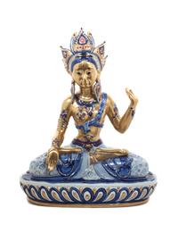 An Italian Gilt Decorated Porcelain Figure, Edoardo Tasca Height 21 1/8 inches. — SECOND HALF 20TH CENTURY