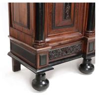 A Flemish Part-Ebonized Carved Rosewood Armoire — 17TH/18TH CENTURY