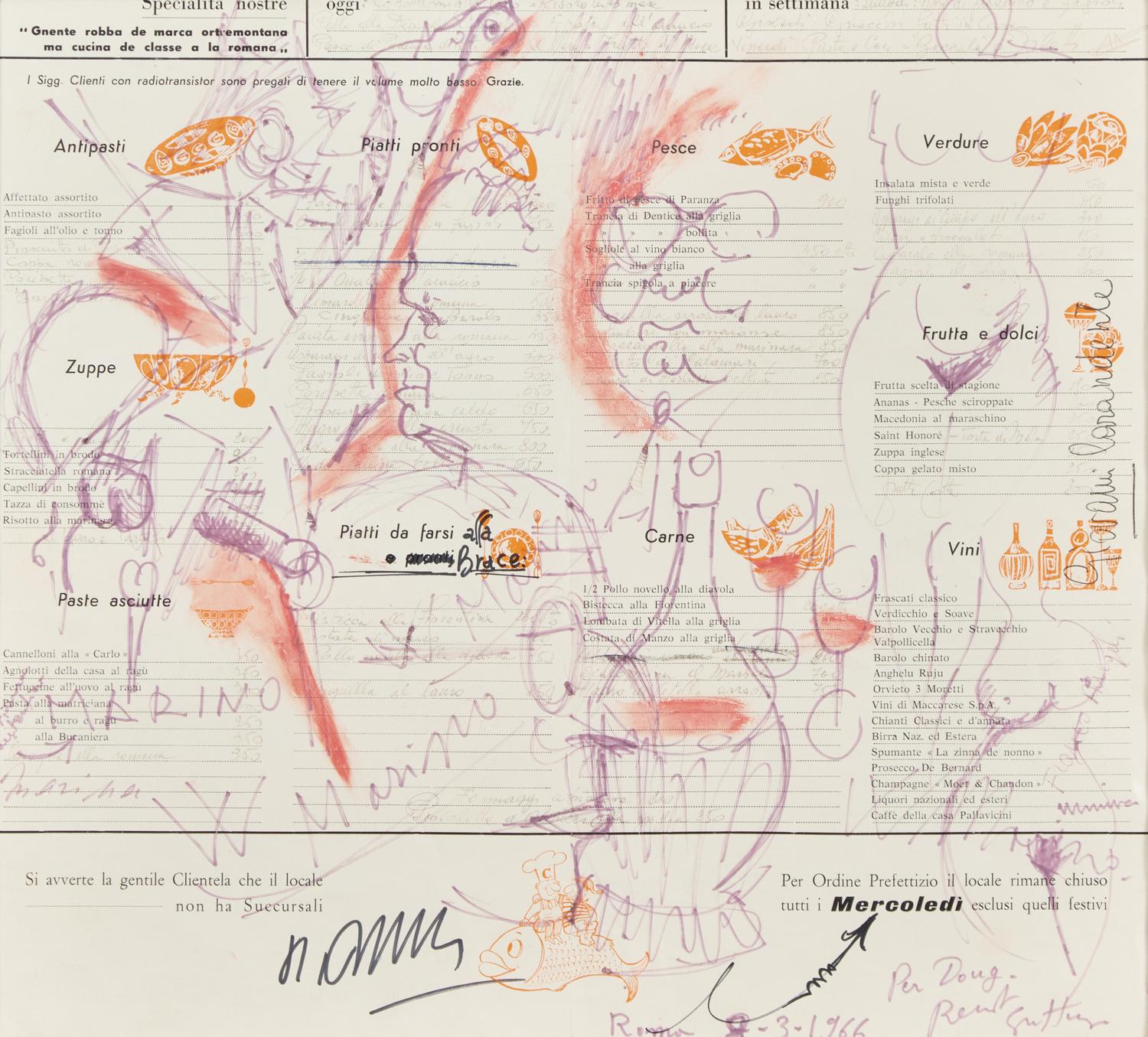 Menu (Varii Disegni), 1966