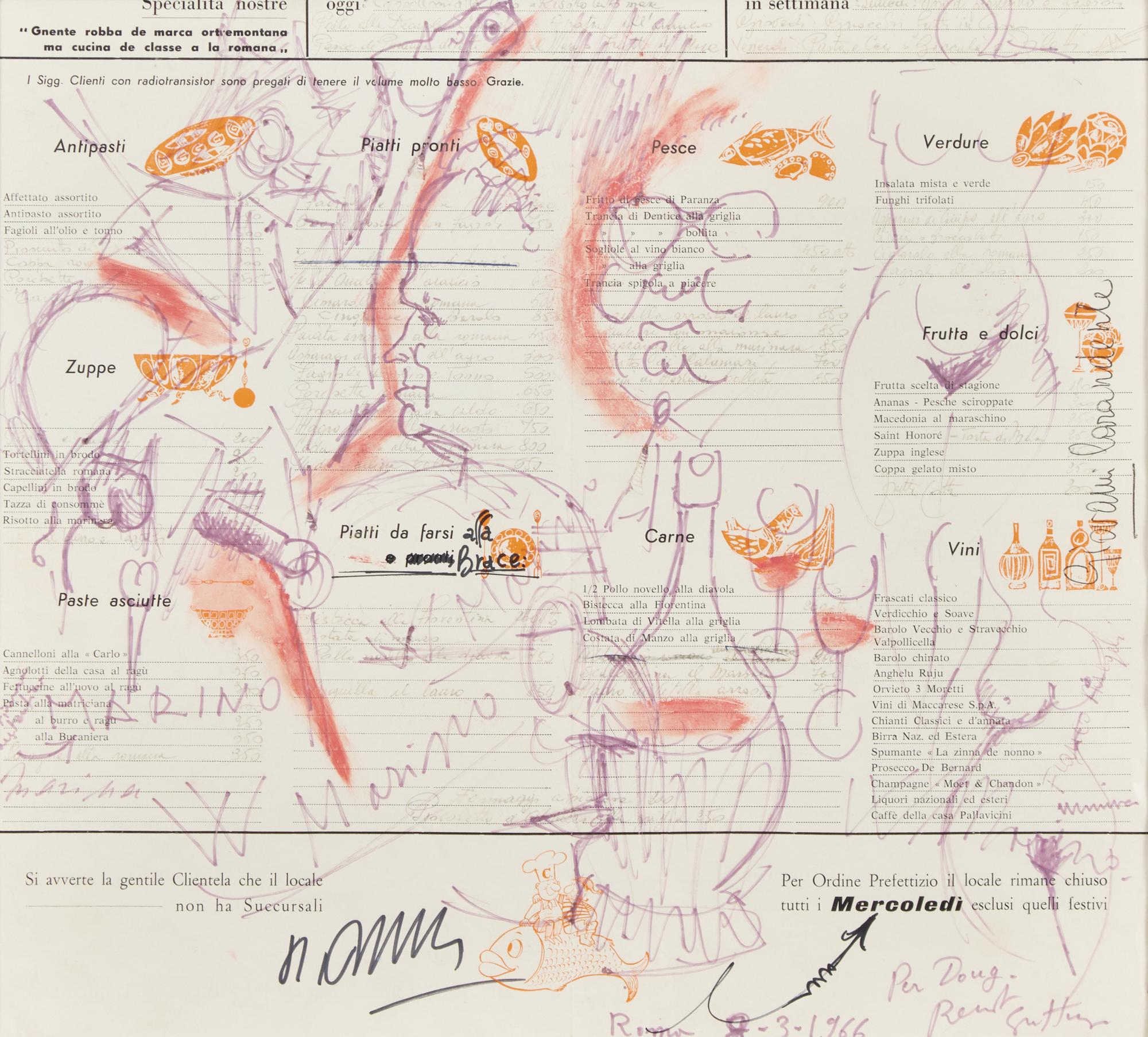 Menu (Varii Disegni), 1966