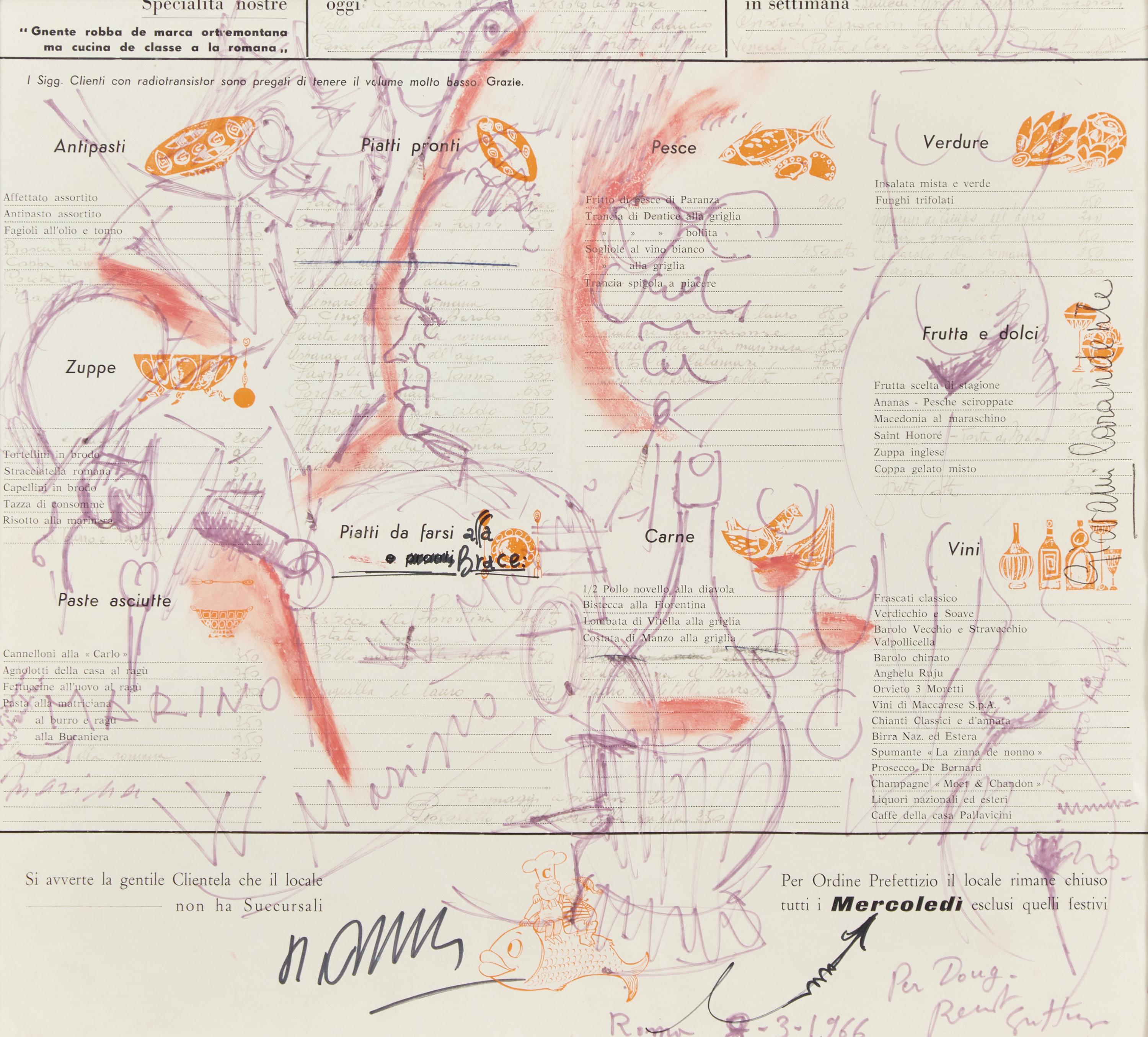 Menu (Varii Disegni), 1966
