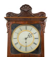 A Biedermeier Rosewood Wall Clock