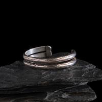 Navajo Stamped Double Bangle Ingot Cuff Bracelet