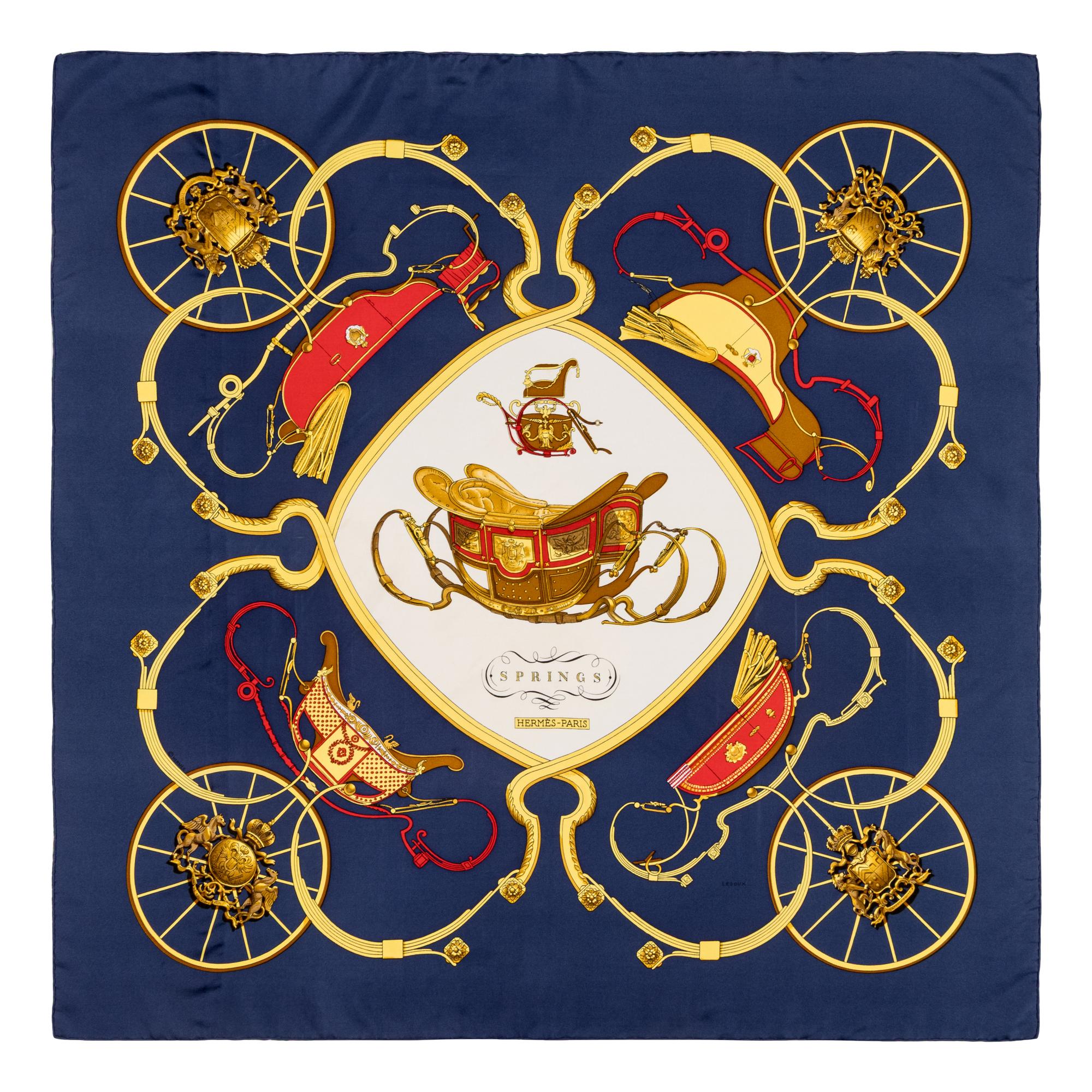 Hermès, Four Silk Scarves 90