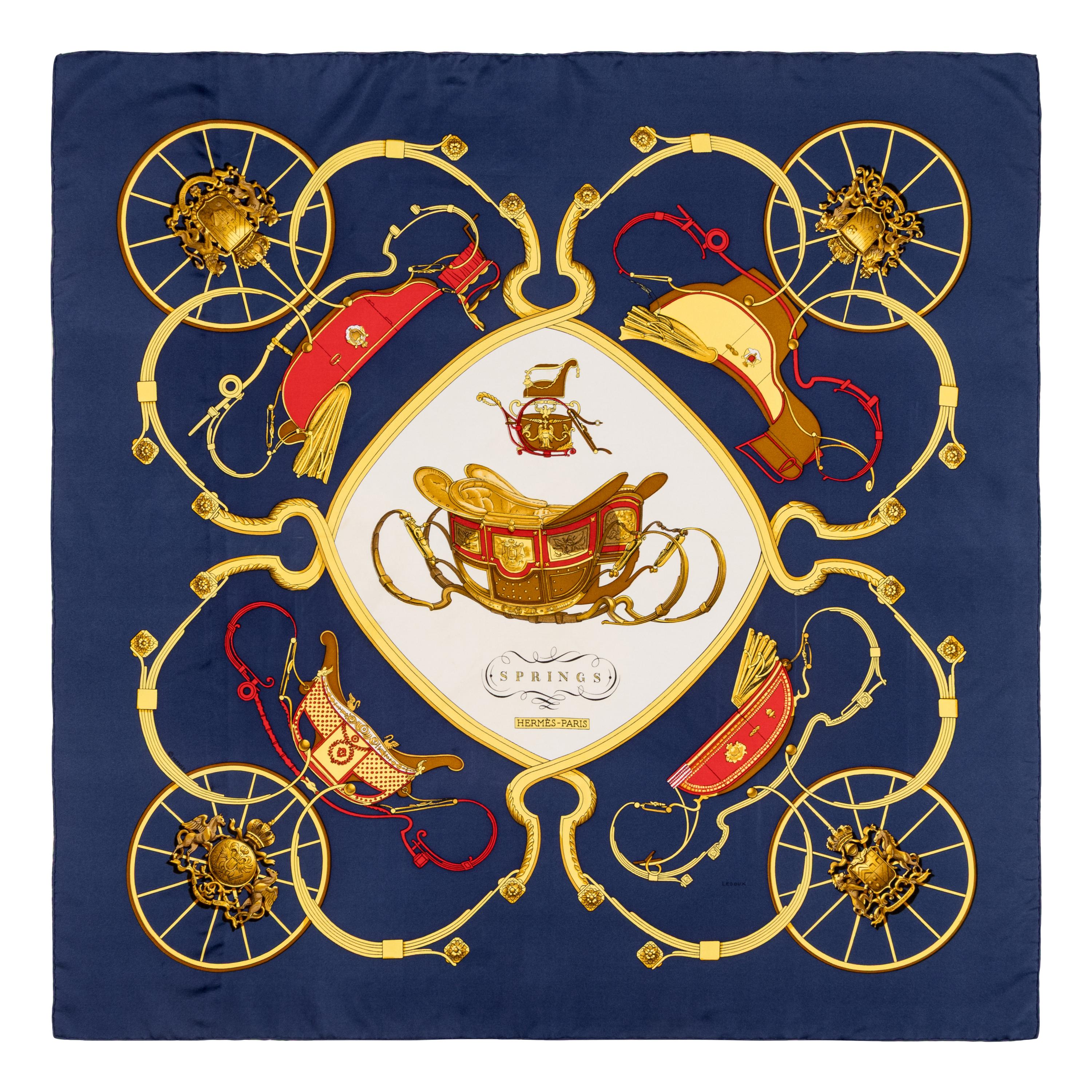 Hermès, Four Silk Scarves 90