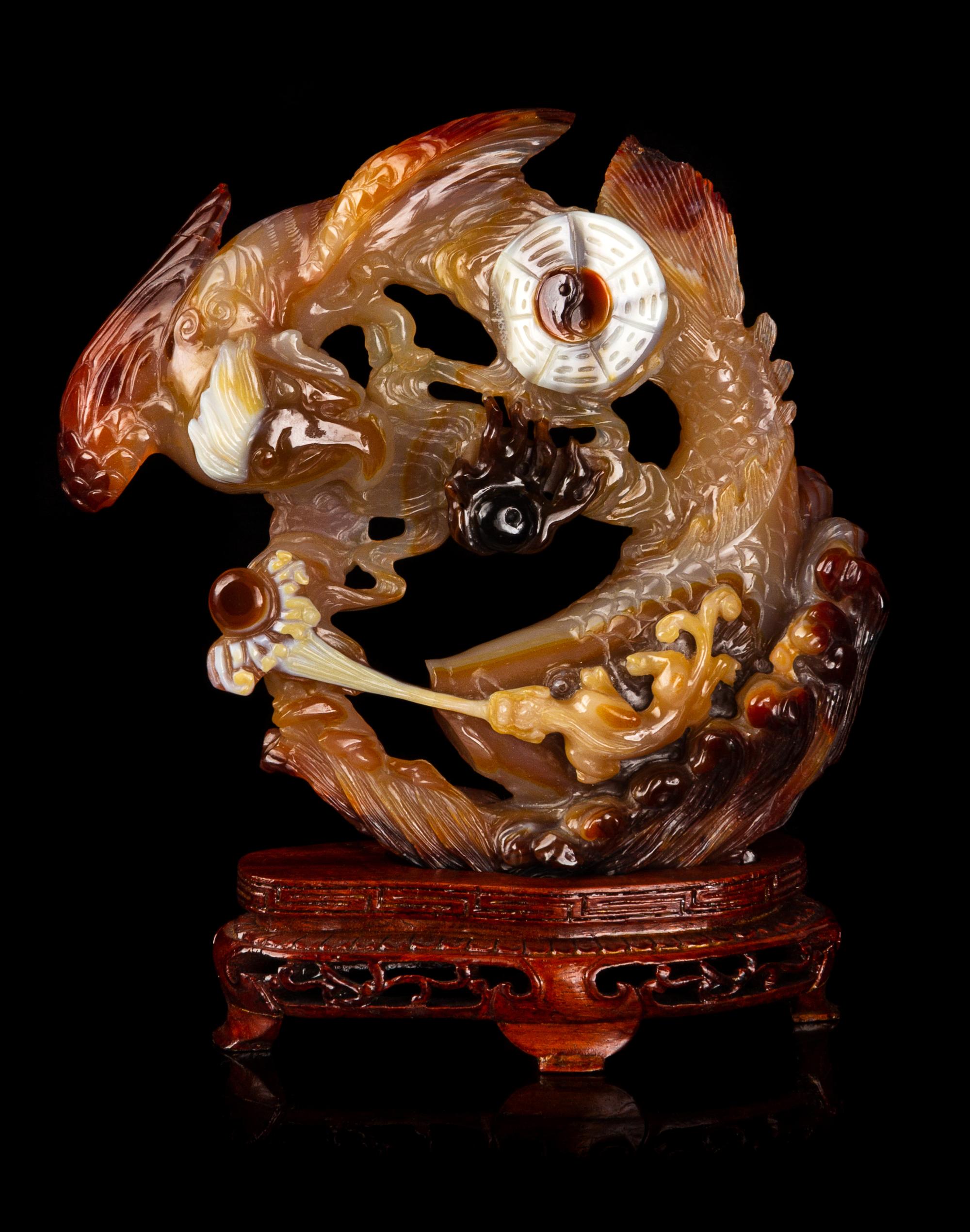 A Chinese Carnelian Agate Carving