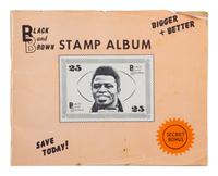 [BUSINESS - MUSIC]. Black and Brown Stamp Album . San Francisco, CA: Black & Brown Trading Stamp Corporation, [1969]. Promoting black-owned businesses.