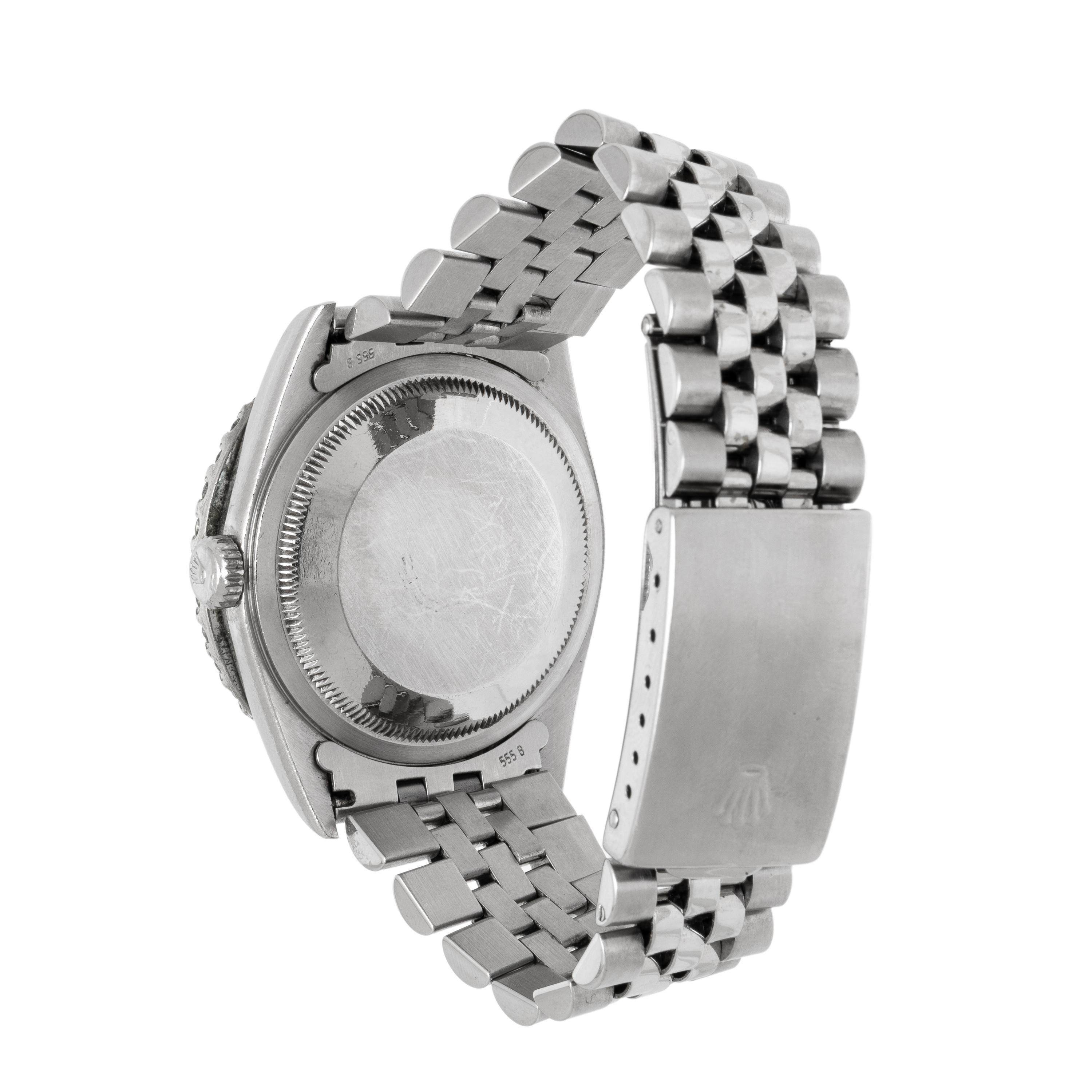 Rolex, Ref. 16234, Stainless Steel 'Datejust' Watch with Aftermarket Diamond Bezel