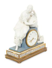 A Louis XVI Duc d'Angoulême Paris Porcelain Mantel Clock