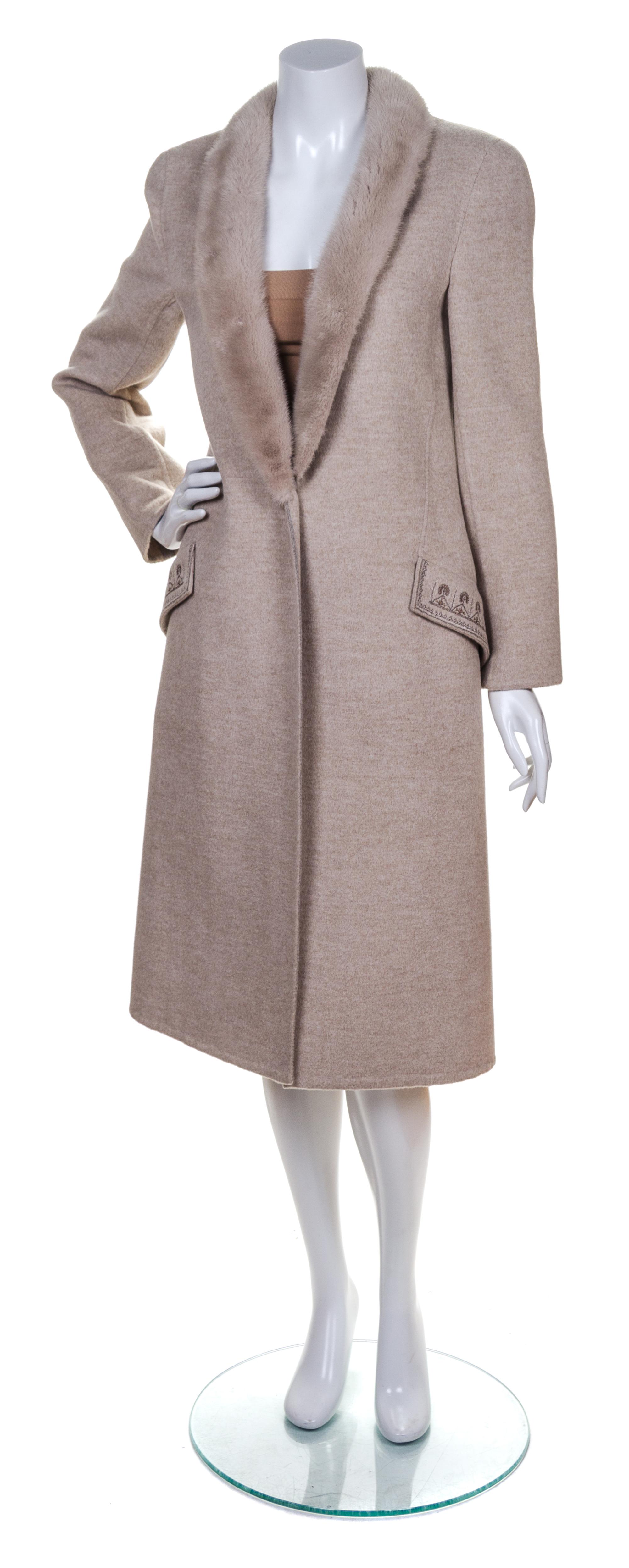 A Valentino Oatmeal Skirt Ensemble, Size 10.
