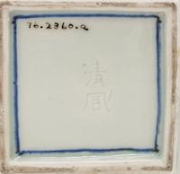 A Japanese Blue and White Porcelain Square Covered Box