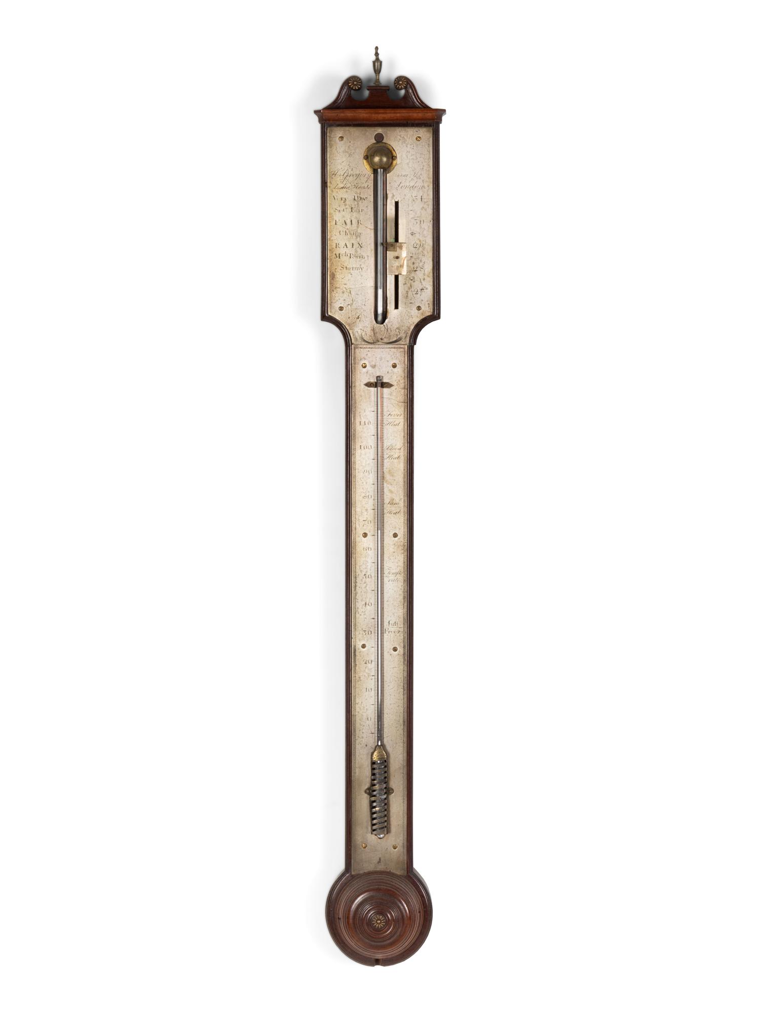 An RegencyMahogany Stick Barometer