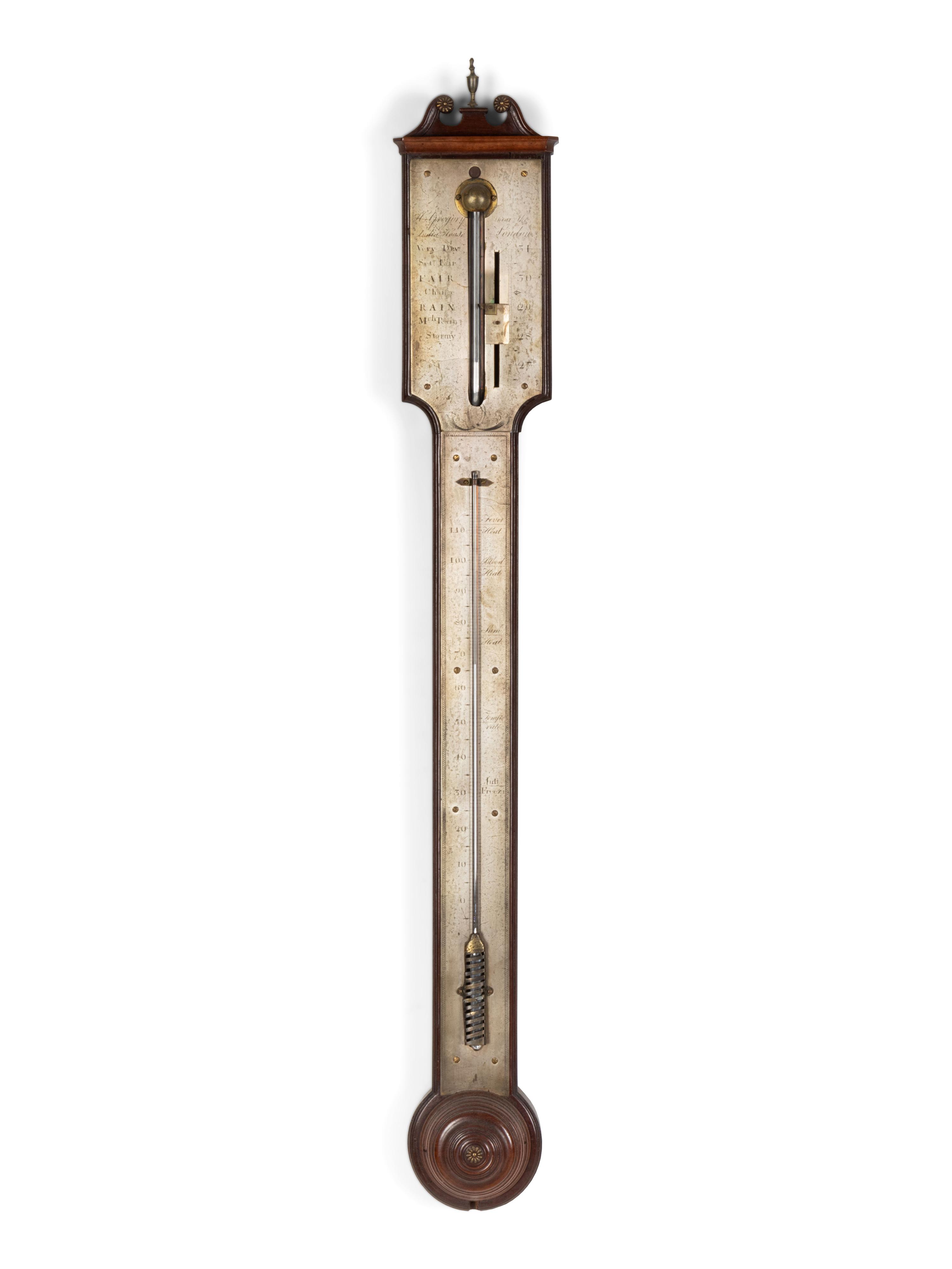 An RegencyMahogany Stick Barometer