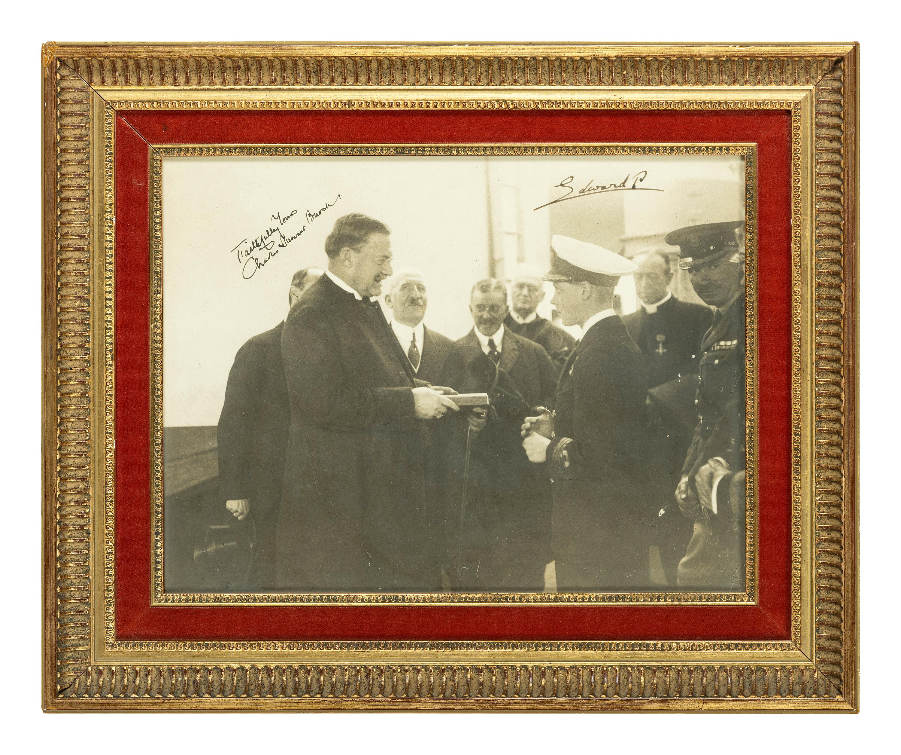 [ROYALTY]. WINDSOR, Edward, Duke of (1894-1972, "Edward VIII, King of England"), as Prince of Wales and Charles Sumner BURCH (1855-1920).