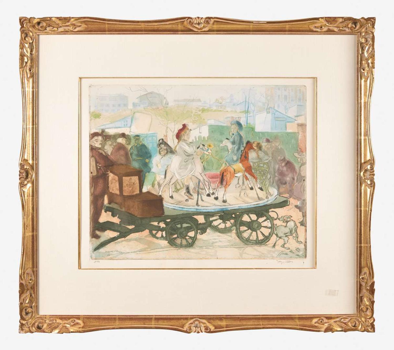 Jacques Villon (French, 1875-1963) - Manège rue Caulaincourt, ou Le Petit Manège aux Chevaux de Bois