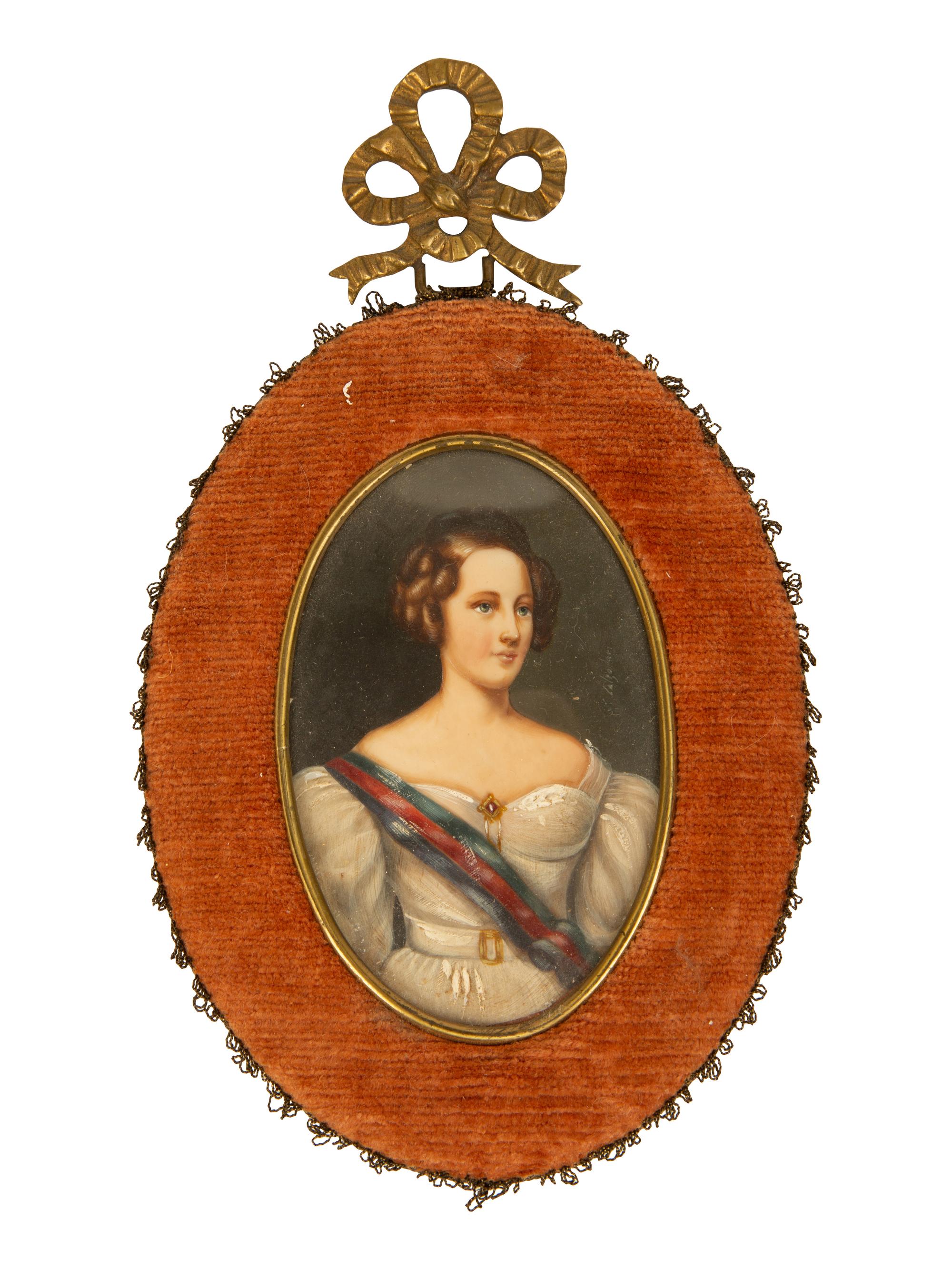 A Group of Six Continental Miniature Watercolor Portraits — 19TH CENTURY