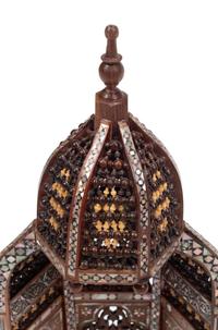 A Pair of Moorish Style Marquetry Wall Brackets