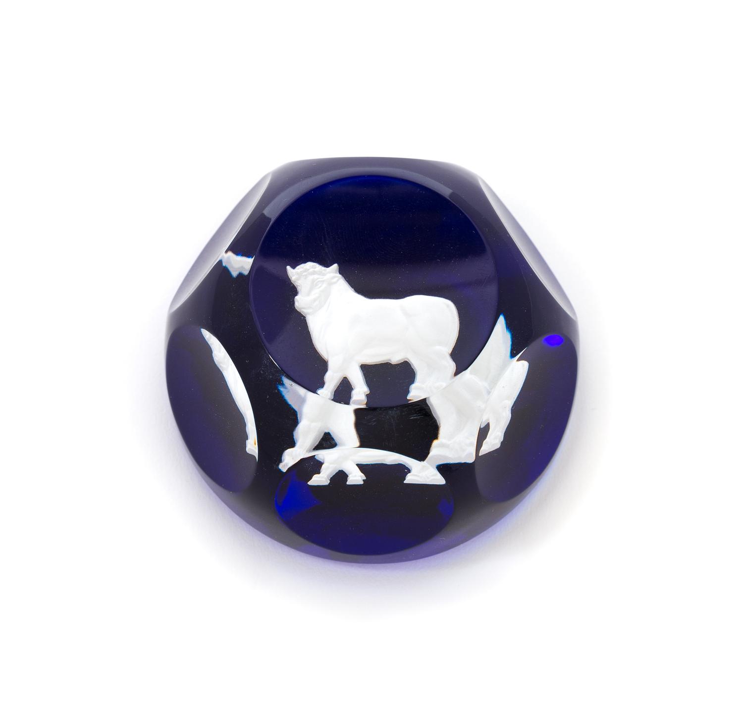 Baccarat, , a Taurus zodiac paperweight