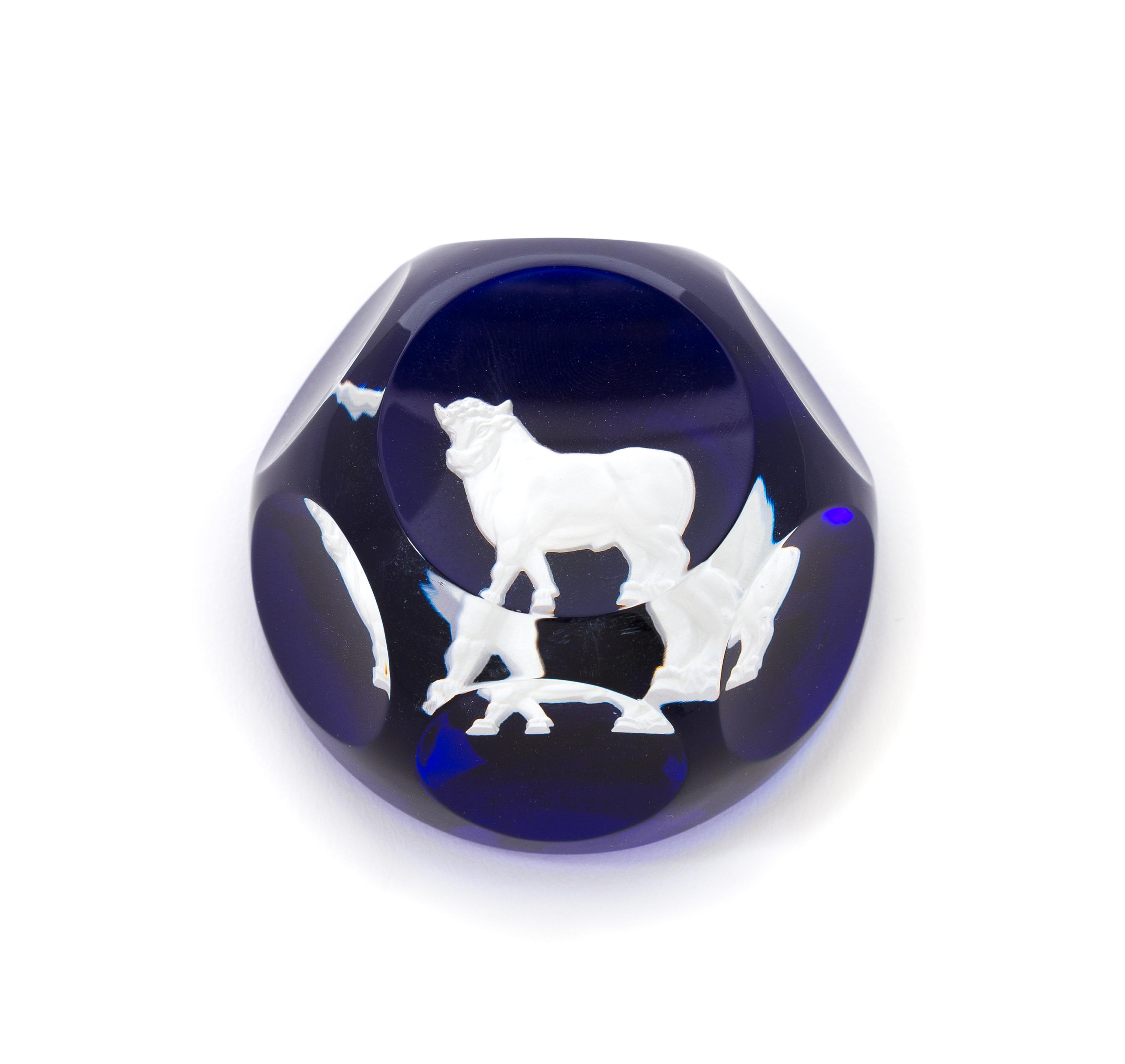 Baccarat, , a Taurus zodiac paperweight