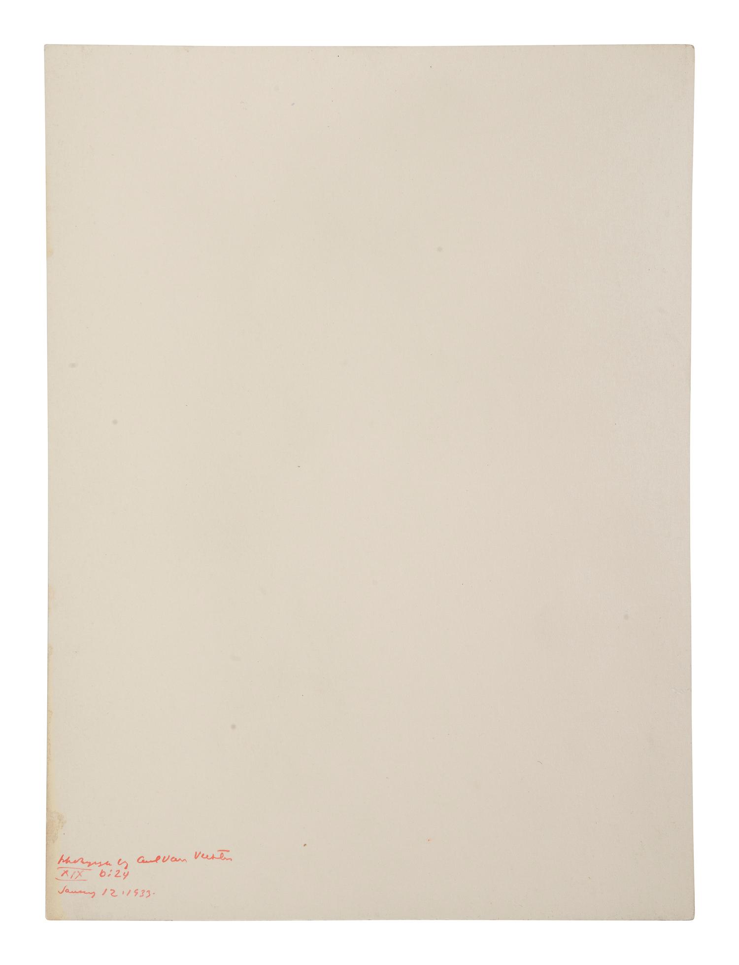 [PHOTOGRAPHY]. VAN VECHTEN, Carl (1880-1964), photographer. Portrait of Cab Calloway. 1933.