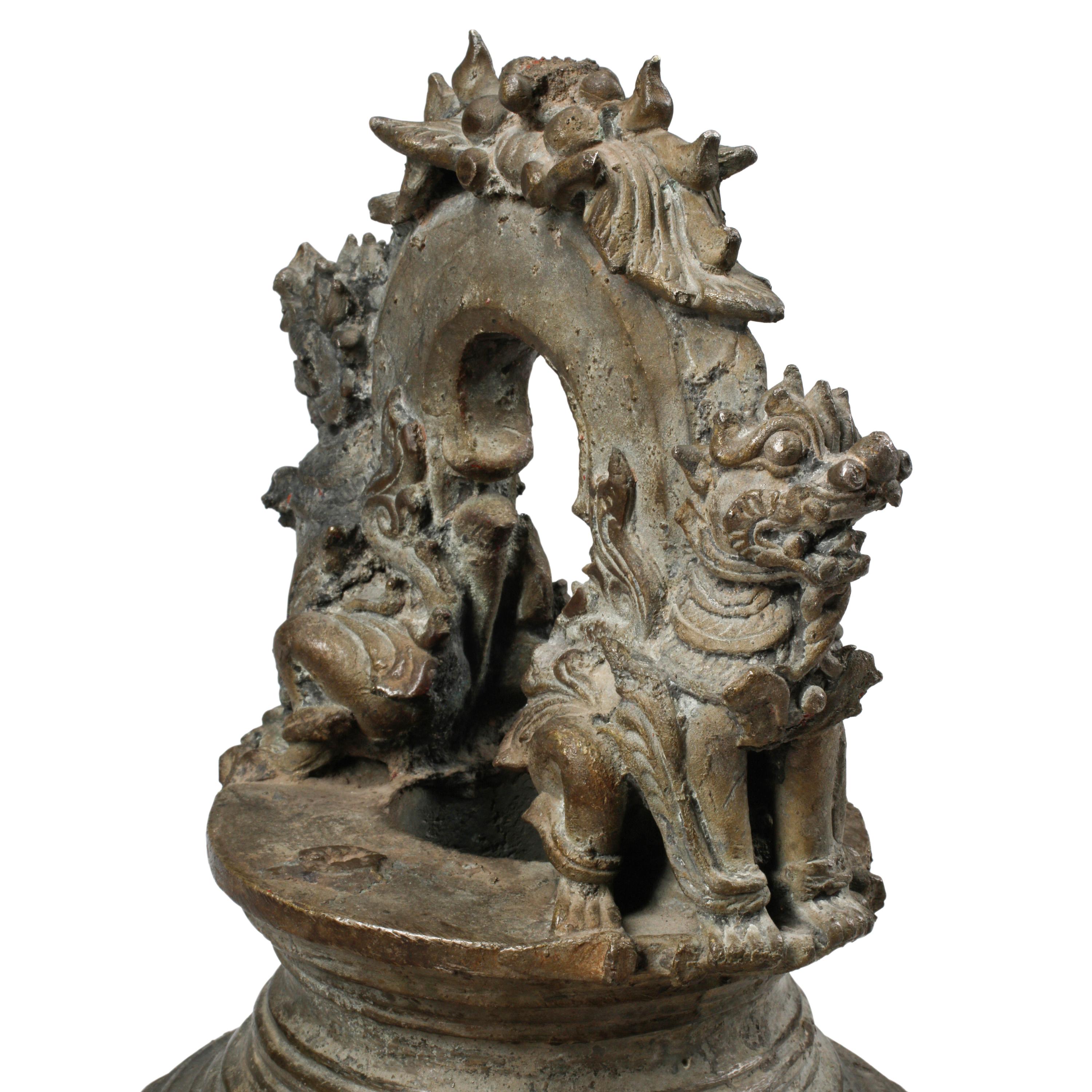A Large Southeast Asian Patinated Bronze Bell