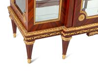 A Louis XVI Style Gilt Bronze Mounted Marble-Top Vitrine Cabinet