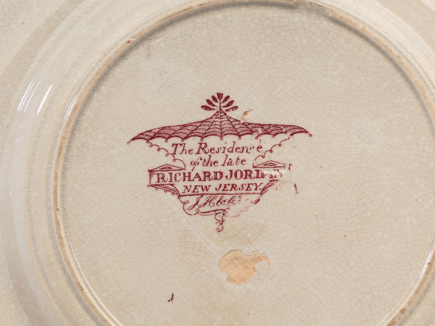 Four Painted Porcelain Articles and a Transferware Plate