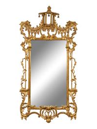 A Chinese Chippendale Style Giltwood Mirror — EARLY 20TH CENTURY