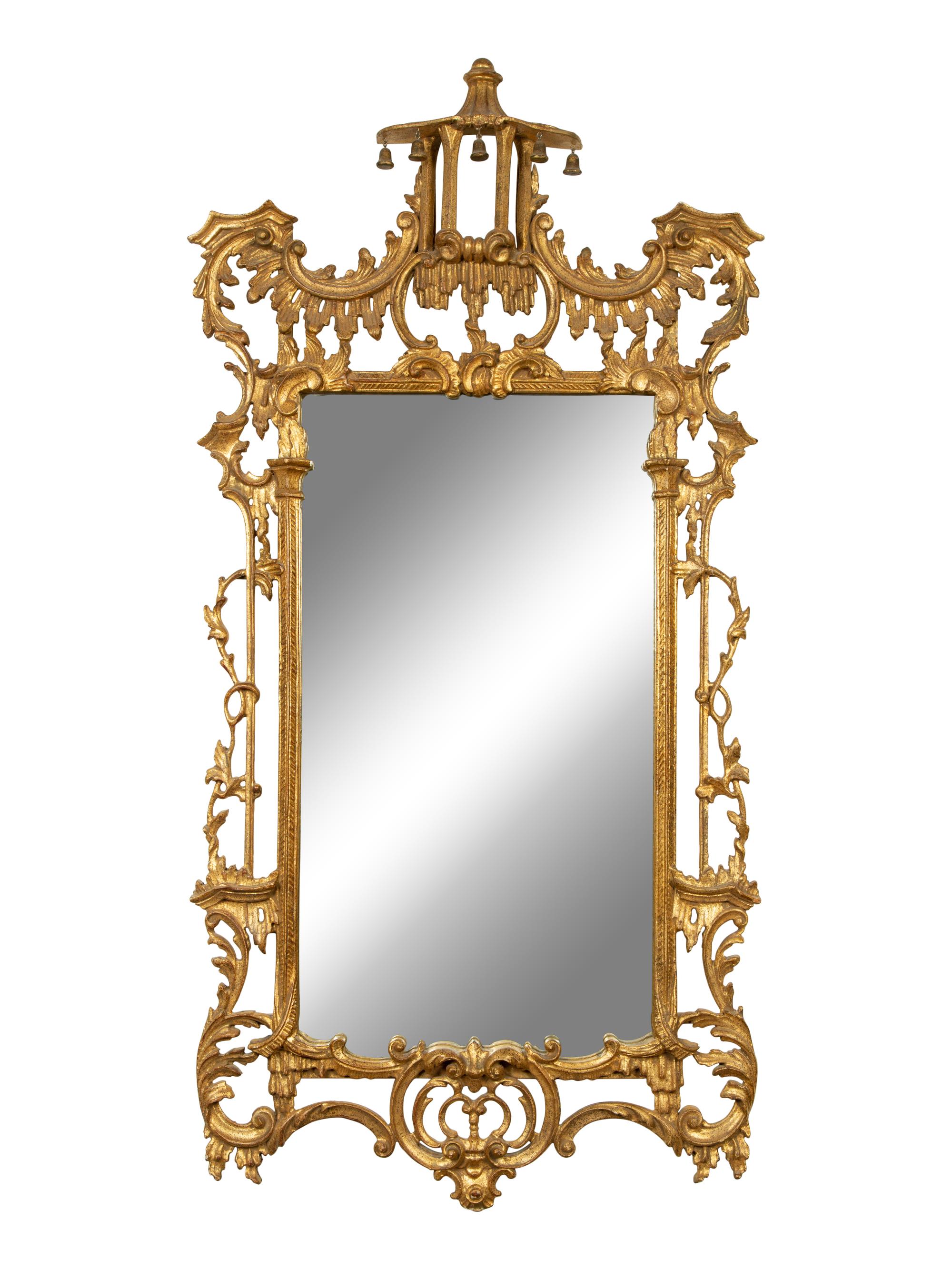 A Chinese Chippendale Style Giltwood Mirror — EARLY 20TH CENTURY