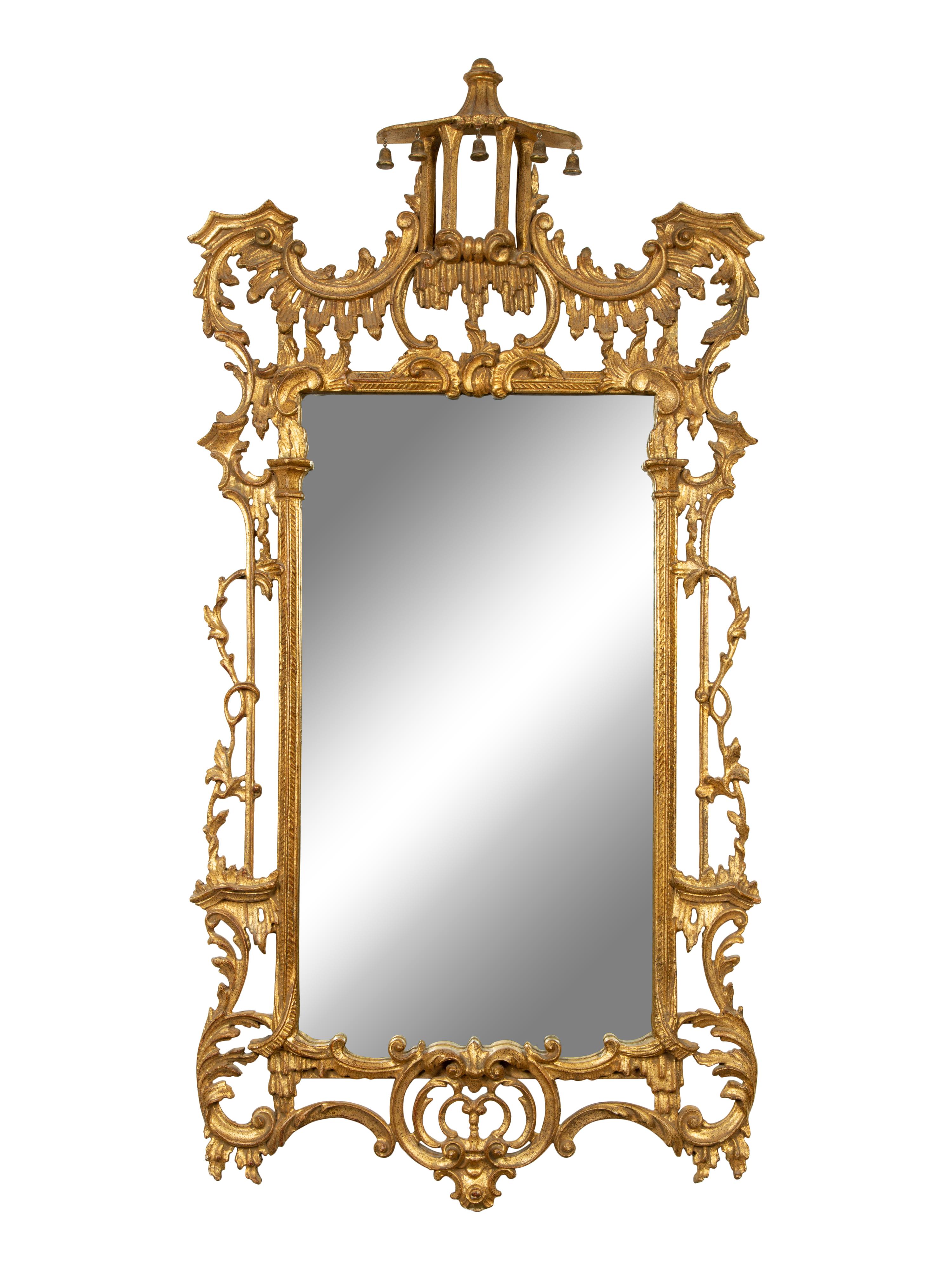 A Chinese Chippendale Style Giltwood Mirror — EARLY 20TH CENTURY