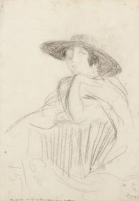 Souper Chez Maxim's; A Portrait of a Young Woman said to be Mlle Boldini (a double-sided work)
