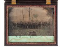 [CIVIL WAR]. Half plate tintype showing Company D, 2nd Tennessee Cavalry Regiment.