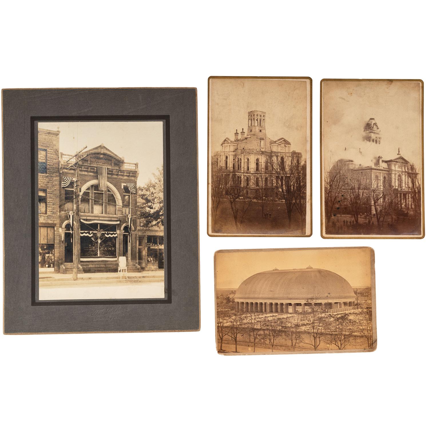 [EARLY PHOTOGRAPHY] --[WESTERN AMERICANA]. A group of 4 cabinet cards, incl. view of the Mormon Tabernacle, Salt Lake City by C.R. Savage.