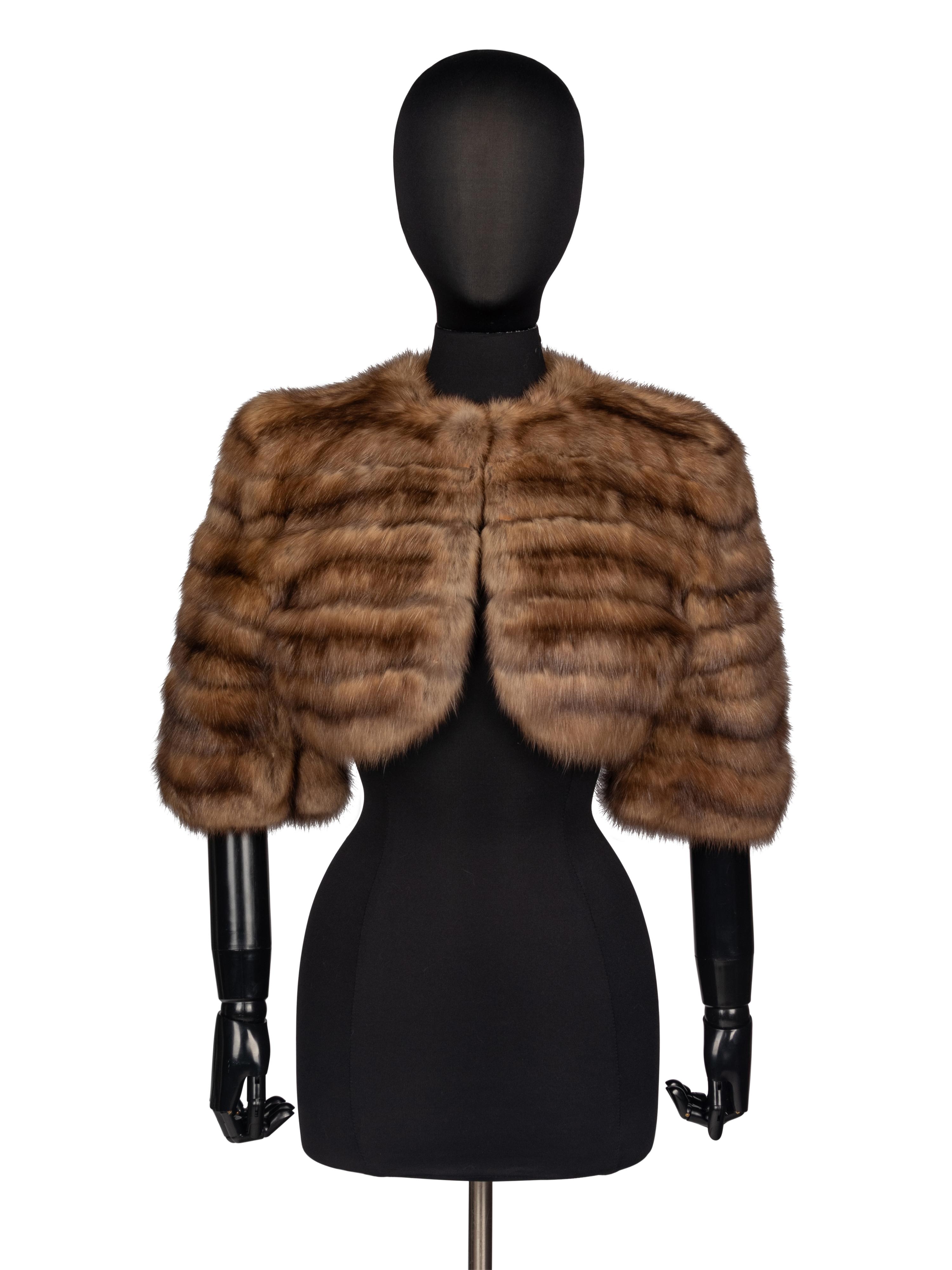 Dennis Basso, Cropped Sable Bolero